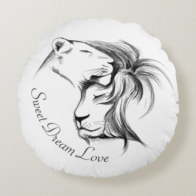 Coussins Ronds Sweet Dream Love (Devant)