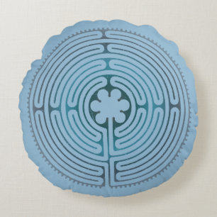 Coussins Ronds Symbole de géométrie sacrée - Chartres Labyrinthe