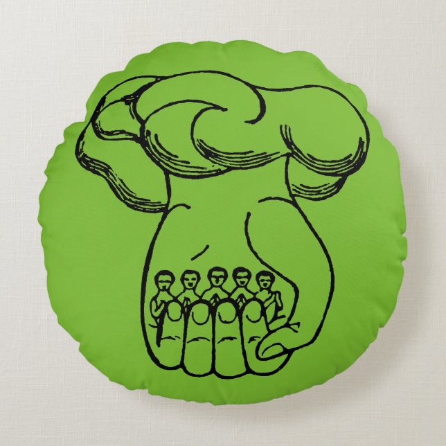 Coussins Ronds Symbole : Main divine (Devant)