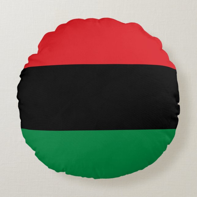 Coussins Ronds Symbole panafricain du drapeau et de l'union / fan (Devant)