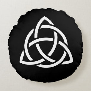 Coussins Ronds Symbole triquetra de noeud de trinité celtique
