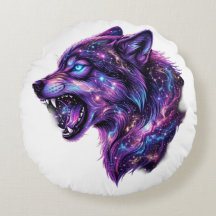 T-Shirt Graphique Loup Hurlant Galaxie Cosmique Cé
