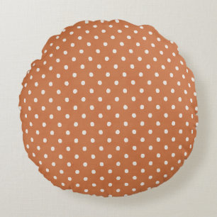 Coussins Ronds Taches de crème orange