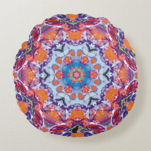 Coussins Ronds Tanger Kaleidoscope