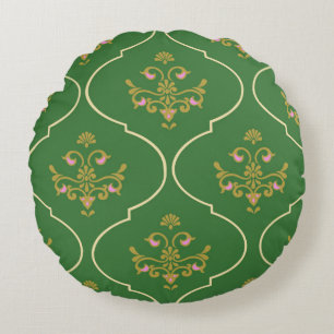 Coussins Ronds Tapisserie verte