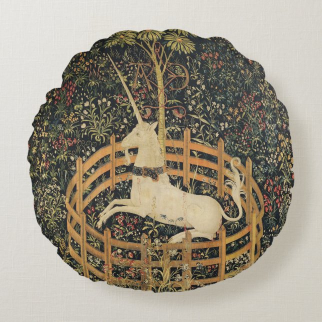 Coussins Ronds Tapisseries Unicorne Tapisserie classique (Devant)