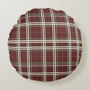 Coussins Ronds Tartan Élégant Inspiré