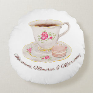 Coussins Ronds Tea Party Élégante Fête des mariées Bachelorette