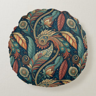 Coussins Ronds Terra Cotta Turquoise