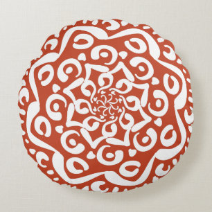 Coussins Ronds Terracotta Mandala