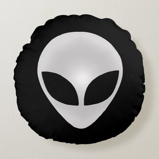 Coussins Ronds Tête de gris Alien (Devant)