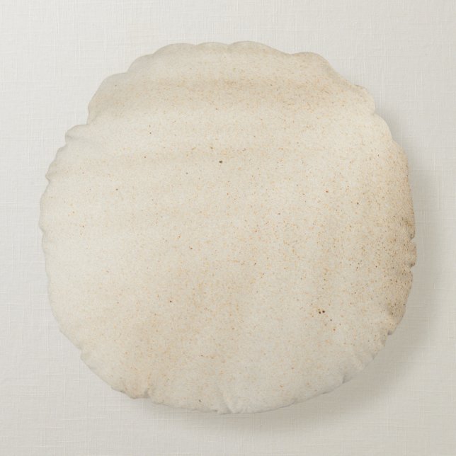 Coussins Ronds textile blanc avec ombre noire (Devant)