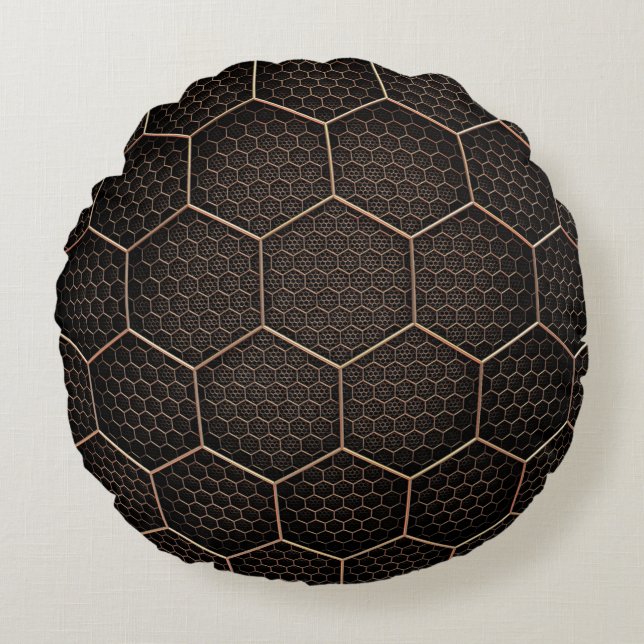 Coussins Ronds texture Arrière - plan grille hexagonale d (Devant)