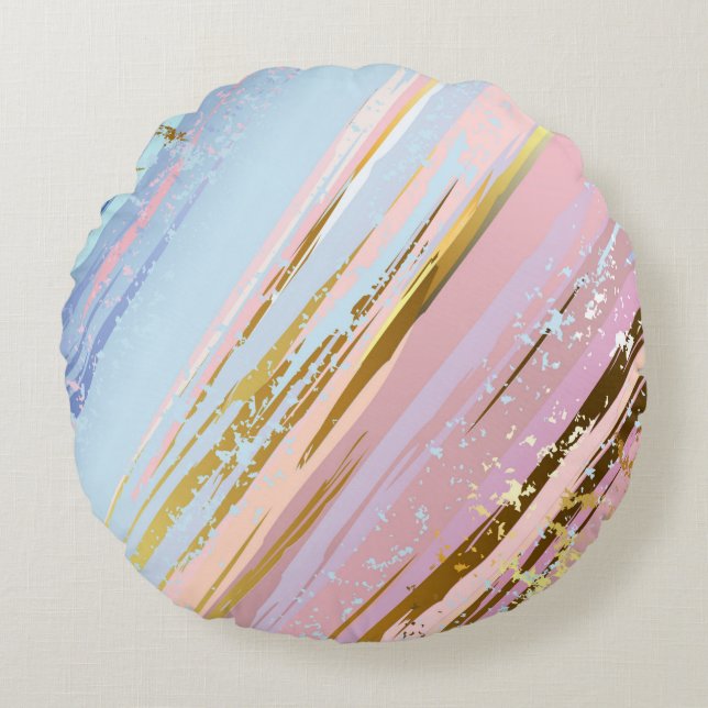 Coussins Ronds Textured Pink Background (Devant)