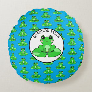Coussins Ronds Thème grenouille personnalisé 