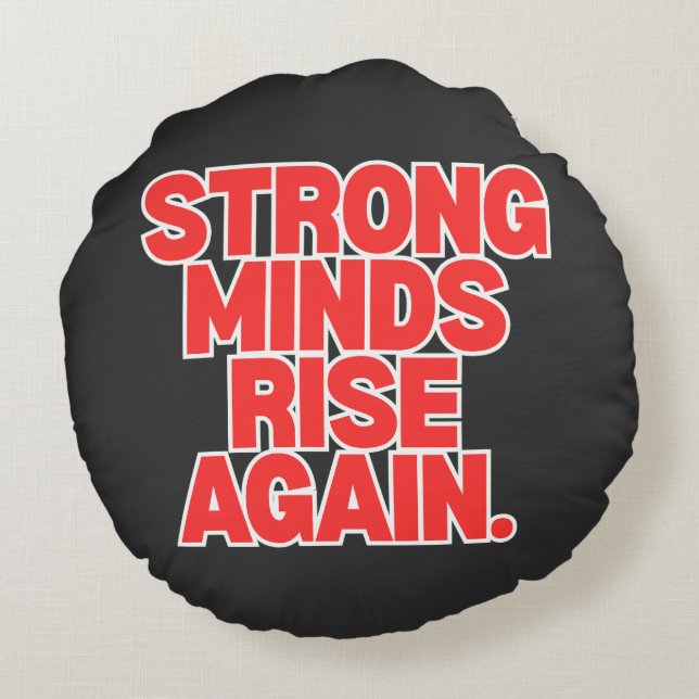 Coussins Ronds Throw Pillow – Modern Positive Message Home Decor (Dos)