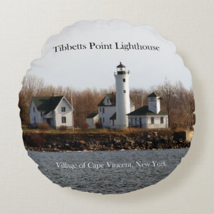Coussins Ronds Tibbetts Point Lighthouse oreiller rond