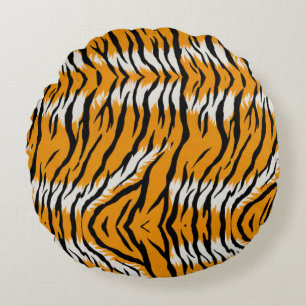 Coussins Ronds Tiger Skin Poster de animal Design Motif