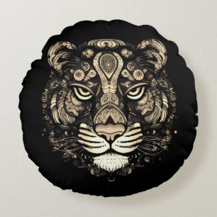 Coussins Ronds Tigre d'or