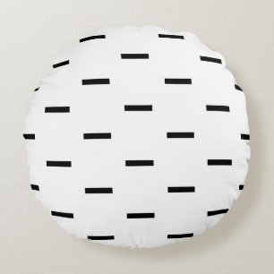 Coussins Ronds Tirets blancs et noirs