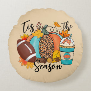 Coussins Ronds 'Tis The Season - Automne, Football & Épices Citro