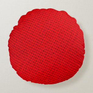 Coussins Ronds tissu de texture rouge