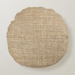 Coussins Ronds Toile de jute rustique de cru de pays