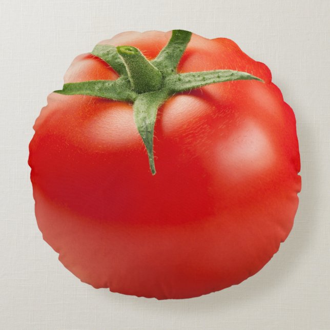 Coussins Ronds Tomate rouge fraîche d'isolement sur l'arrière - (Devant)