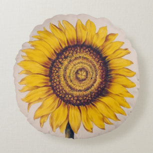 Coussins Ronds Tournesol ou Helianthus