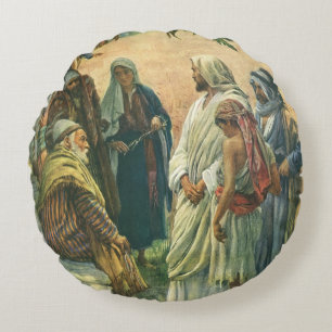 Coussins Ronds Travail sur le Sabbat, Religion Vintage