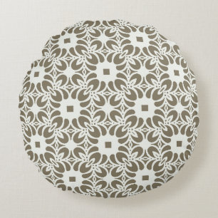 Coussins Ronds Trellis en lin