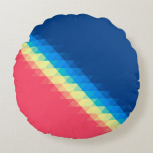 Coussins Ronds triangles colorés de dun urbain cool illustrés en