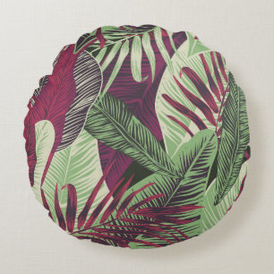 Coussins Ronds Tropical Exotic : Vert tendance sans couture