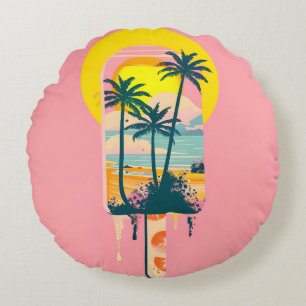 Coussins Ronds Tropical Summer Sunset Sweets Paradise