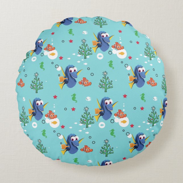 Coussins Ronds Trouver Dory | Souvenirs de Noël (Devant)