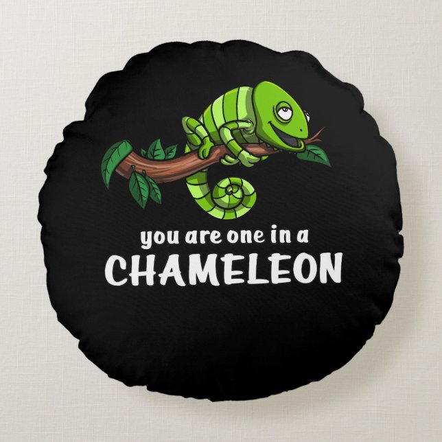 Coussins Ronds Tu Es Un Dans Chameleon Funny Lizard (Devant)