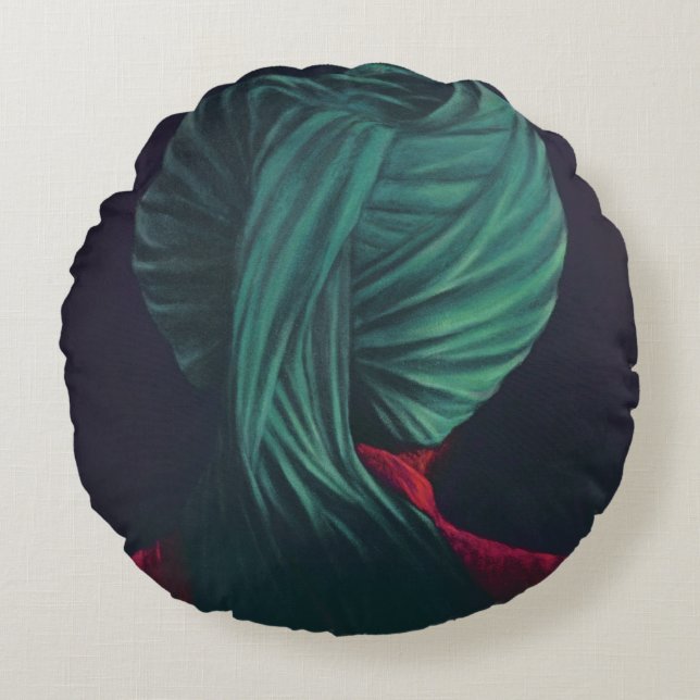 Coussins Ronds Turban vert (Devant)