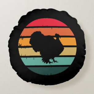 Coussins Ronds Turquie Oiseau Thanksgiving Distressed coucher de 