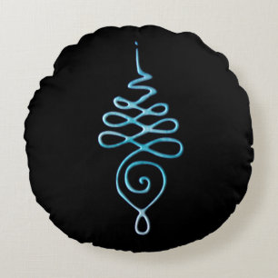 Coussins Ronds Turquoise Unalome 