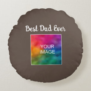 Coussins Ronds Typographie personnalisable Texte tendance Meilleu