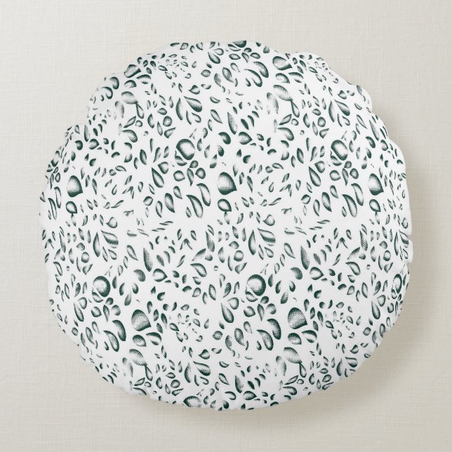 Coussins Ronds un arrière - plan blanc avec beaucoup d'eau (Devant)