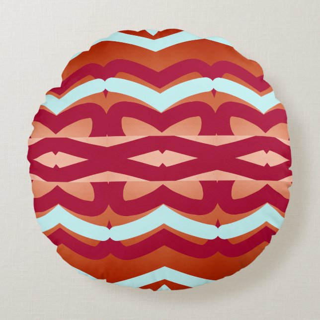 Coussins Ronds Un design motif multicolore classique (Devant)