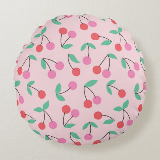 Coussins Ronds Un design motif sans couture en cerisier mignon. V