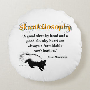 Coussins Ronds Une bonne tête de skunky et un bon coeur de skunky
