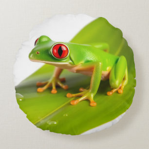 Coussins Ronds Une Grenouille Redeye