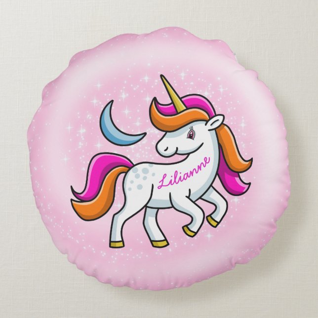 Coussins Ronds Unicorne (Dos)