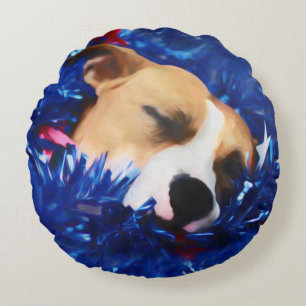 Coussins Ronds USA Patriotique Chien American Pit Bull Terrier