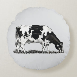Coussins Ronds Vache laitière Holstein