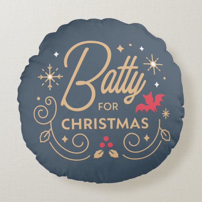 Coussins Ronds Vampirina| Batty for Christmas (Devant)