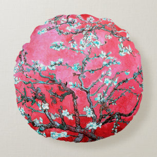 Coussins Ronds Van Gogh Almond Blossoms rouge bleu